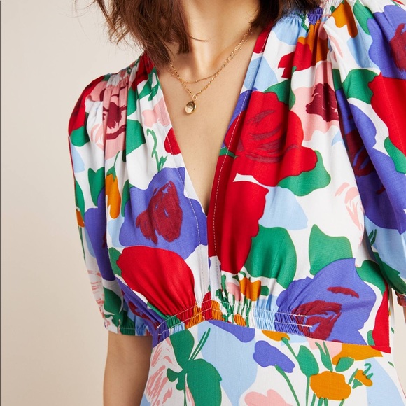 Faithfull the Brand Anita V-Neck Midi Dress - Picture 9 of 15